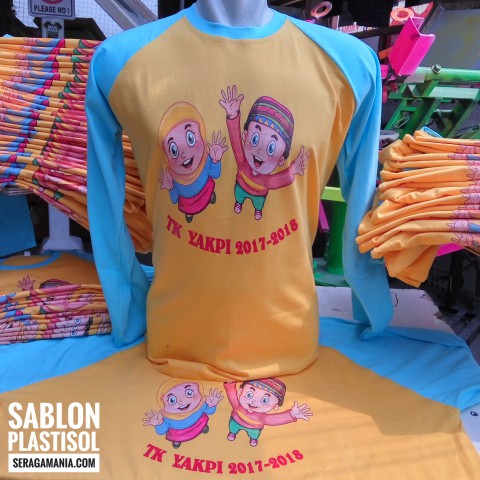 sablon kaos taman kanak kanak model raglan